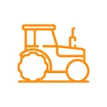 Icono tractor, servicio de transporte de maquinaria pesada.